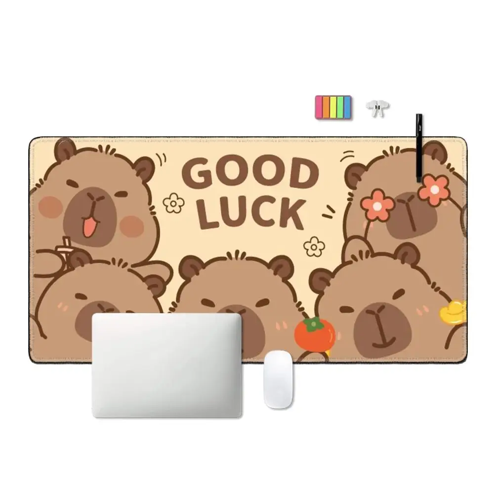 Niedliche Capybara Mouse pad Ins Flut Runde Tastatur Matte Tisch matte Studenten Schrank Gamer Desktop Mouse pad Cup Matten Deskpad nach Hause