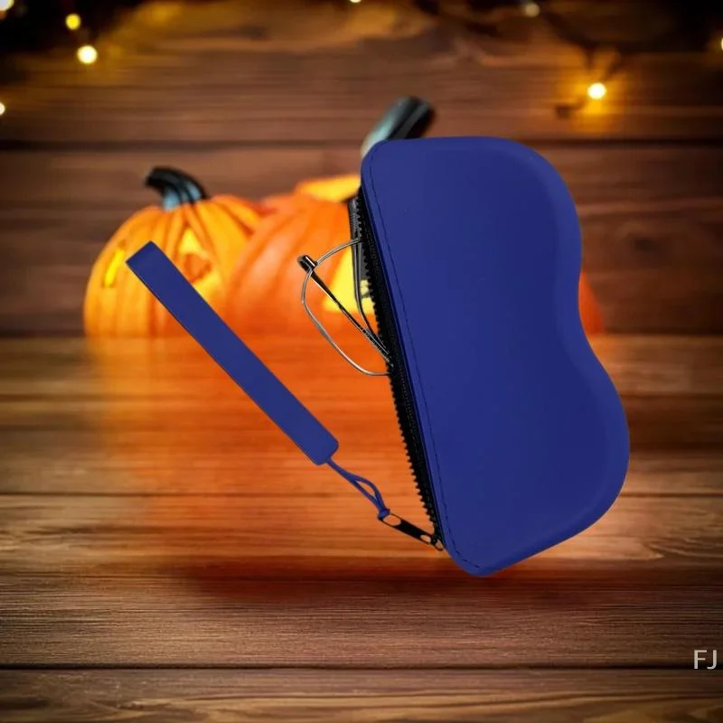 حقيبة تخزين إكسسوارات عصرية محمولة واحدة، حقيبة نظارات من السيليكون المقاوم للغبار والماء مع سحاب