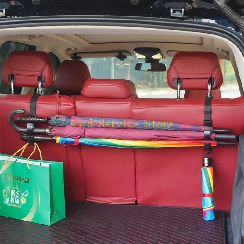 

462A 2Pcs Car Headrest Hook Hangers Storage Organizers Universal for Car SUV