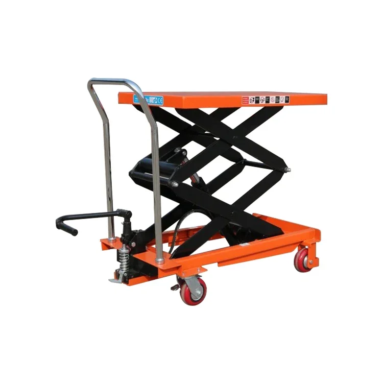 

500kg Lifting 1600mm With Nylon Wheels Hydraulic Lift Table