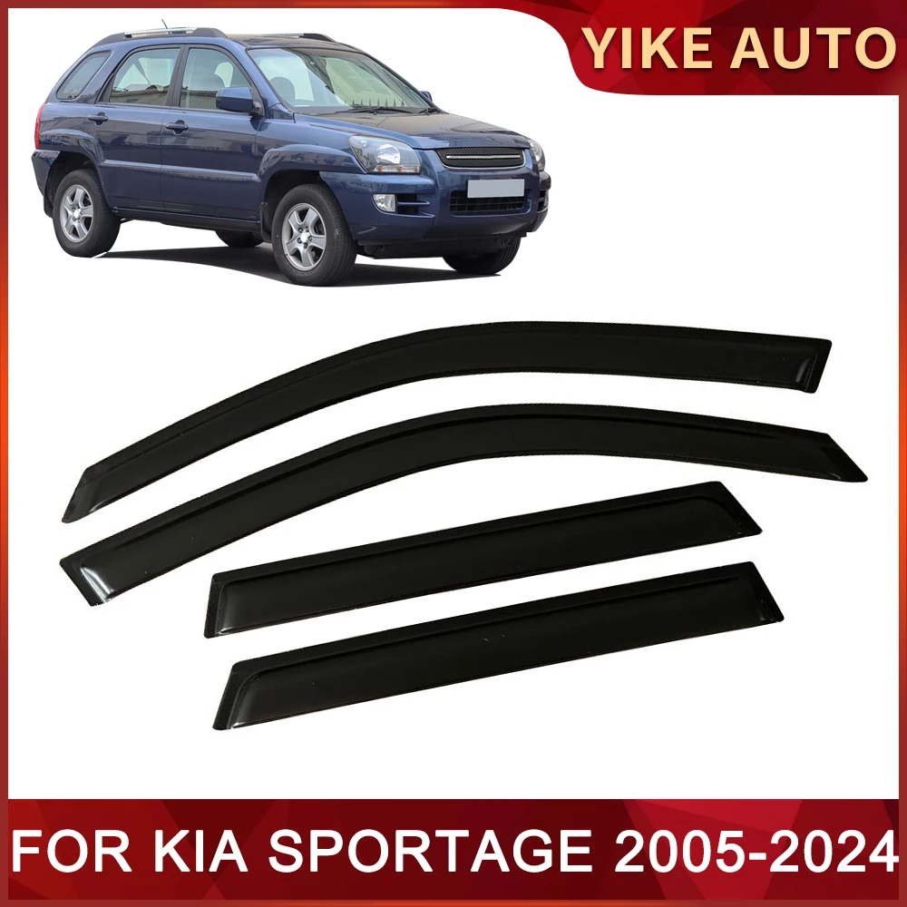 

Window Visor for KIA SPORTAGE 2005-2024 Weathershied Door Visor Wind Sun Rain Guards Side Window Wind Deflectors Auto Parts