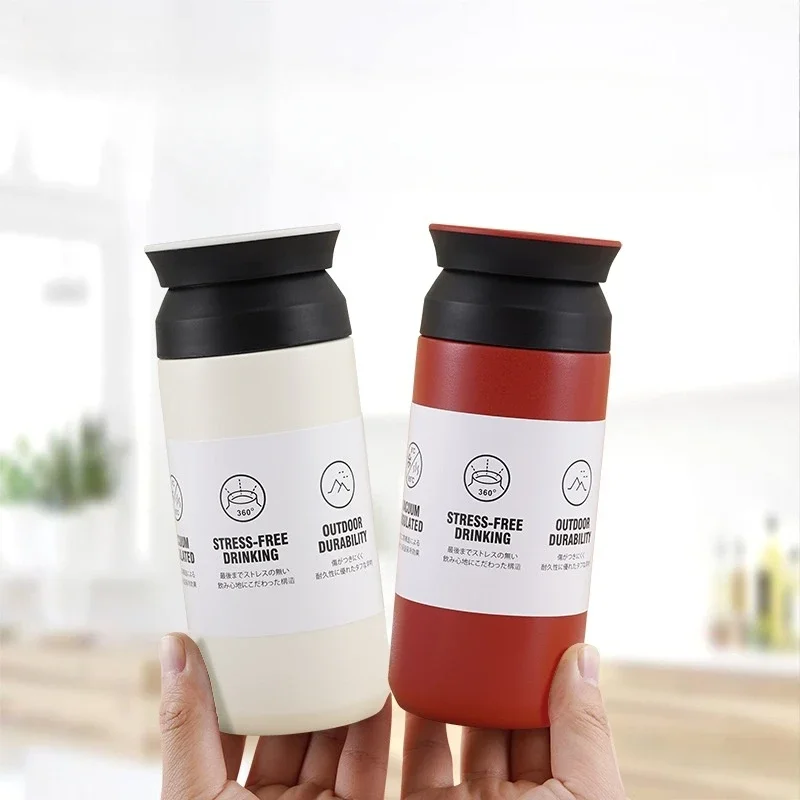 

304 Stainless Steel Double Insulated Coffee Mug 500ml-Spray Painted Portable Vacuum Flask Hot&Cold Water Bottle Car/Student Gift