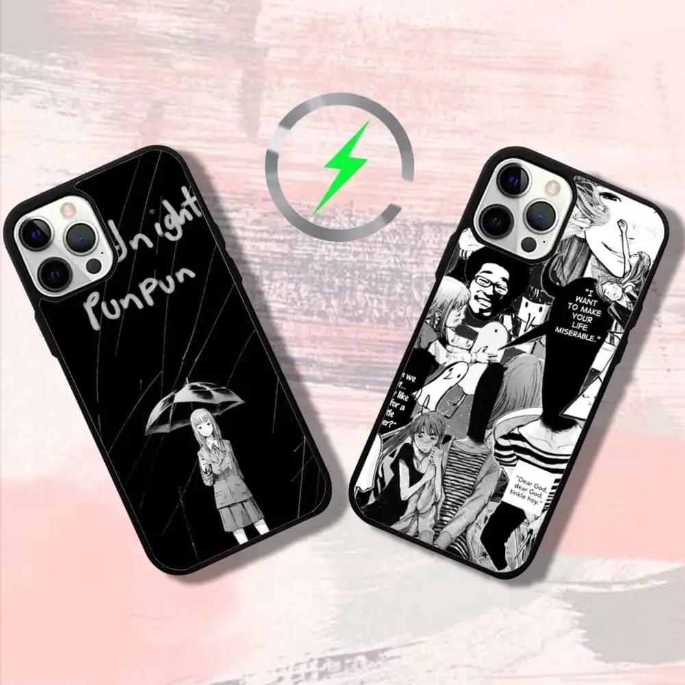 

Anime G-Goodnight Punpuns Phone Case For iPhone 16,15,14,13,12,11,Pro,Max,Plus,Mini,SE4,E Magnetic Magsafe Wireless Charging