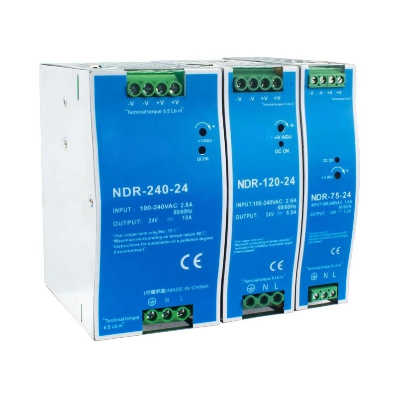 

Rail Transformer 75/120/240/480W DC 12v48v Switching Power Supply