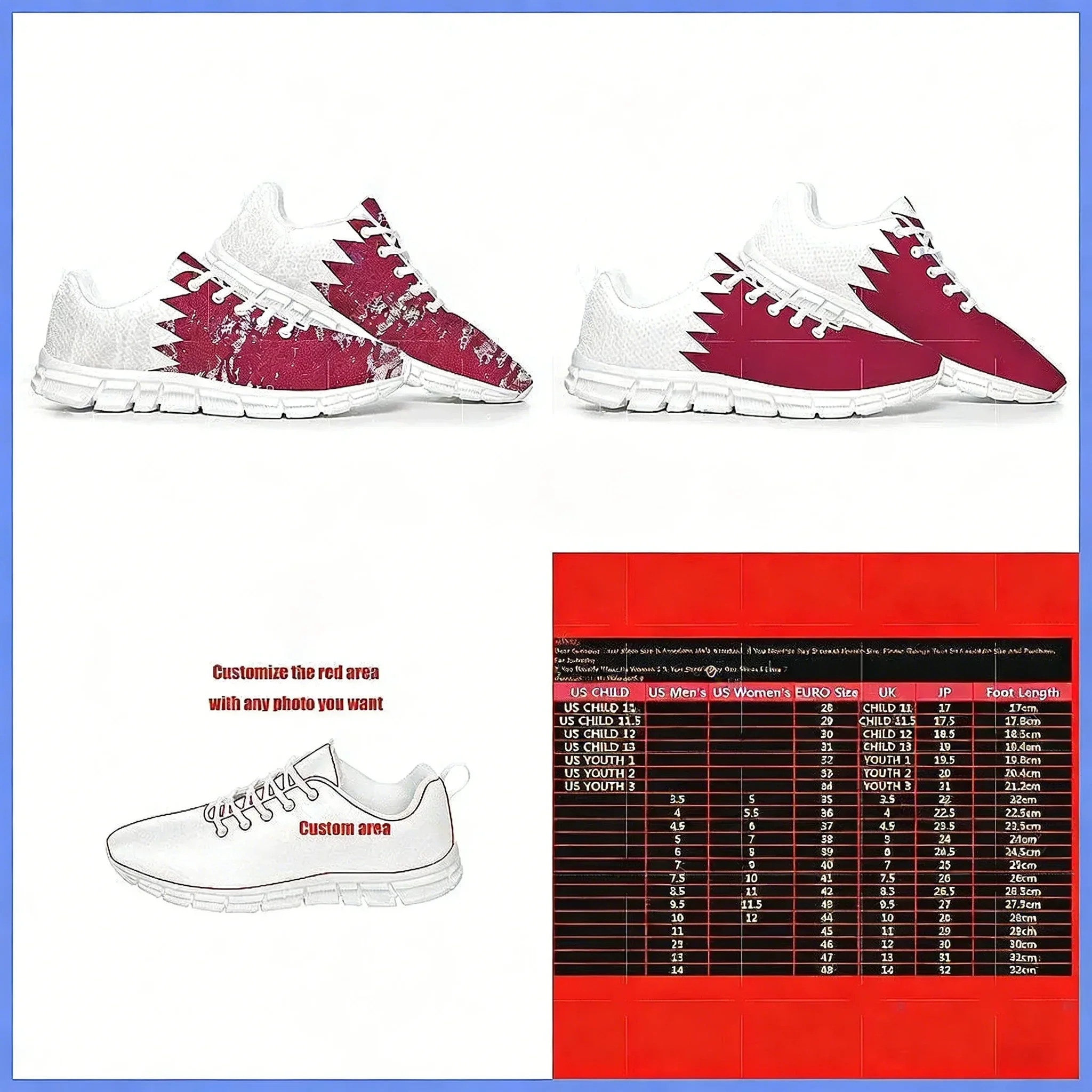 

Кроссовки с флагом Катара, индивидуальные кеды для мужчин и женщин, высококачественная повседневная обувь для пар