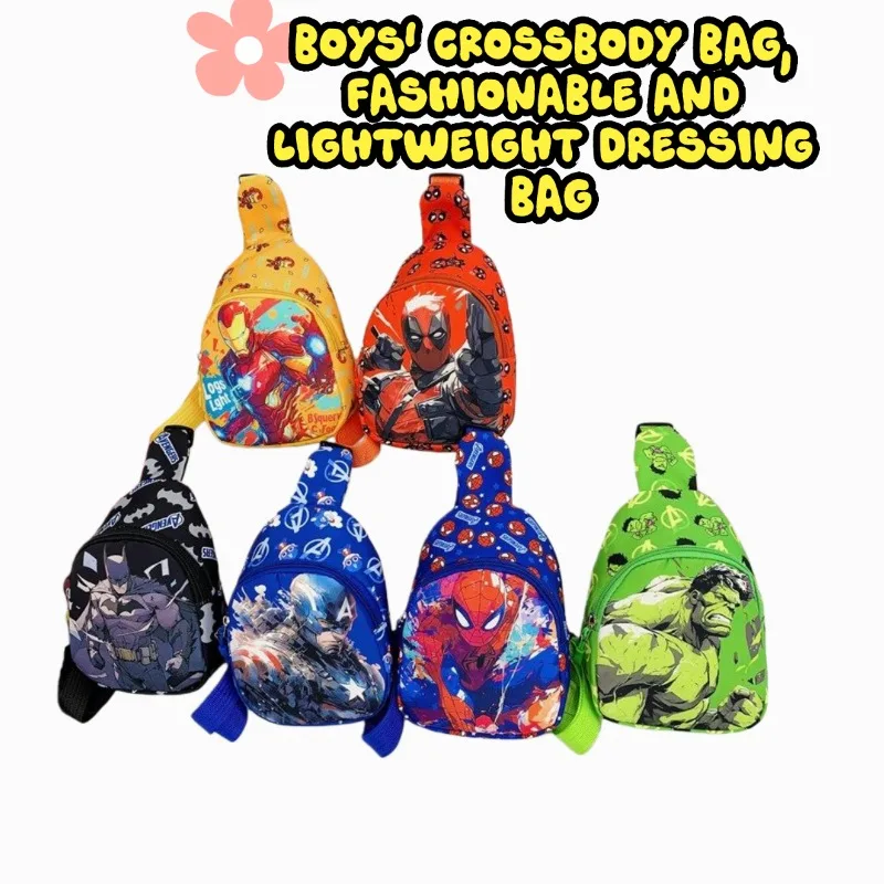 

Preschool backpack foreign trade new Spider Man bag cartoon boy crossbody chest bag fashionable and lightweight dressing bag
