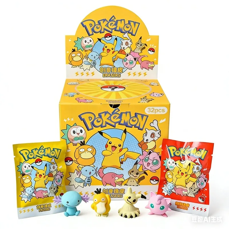 

New Cartoon Crayons Xiaoxin Blind Schoolbag Eraser Cute Xiaoxin Lucky Draw Surprise Creative Eraser Stationery School Supplies