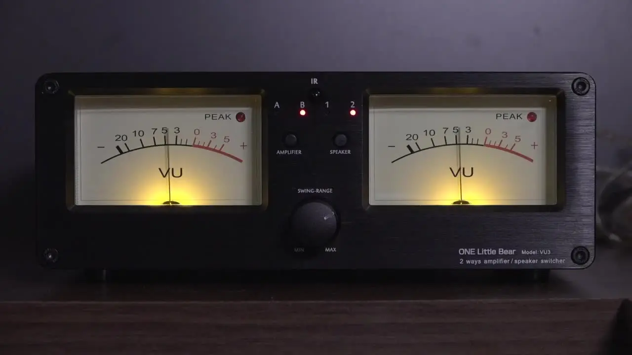 Dual VU Meter Display Con Splitter/Switcher Audio A 4 Canali – Ingresso RCA E Mic, Telecomando Incluso, Per Home/Studio (Versione Light) - 3
