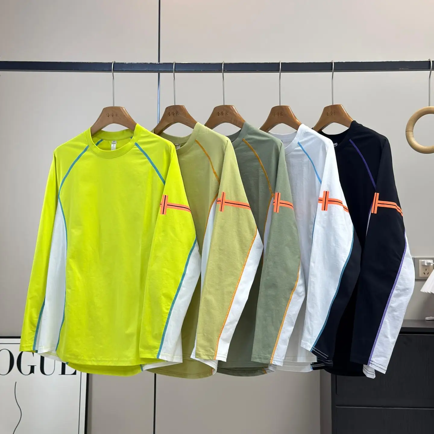 Outdoor Climbing Men's Long Sleeve T-Shirt Quick Dry Breathable Moisture Wicking Color Block Couple Style Polyester Elastic F...