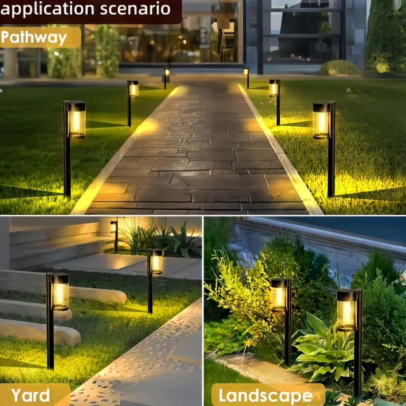 6 Pcs Solar Outdoor Pathway Lights for Garden Yard Patio Walkway Landscape Lighting Lawn Stake Decor Ideal Housewarming Birthday