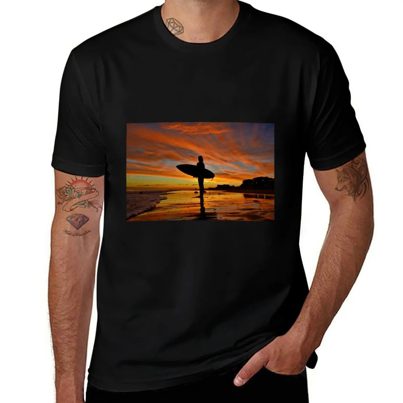 Sunset Surfer T-Shirt Big Size Daily Wear T-Shirt