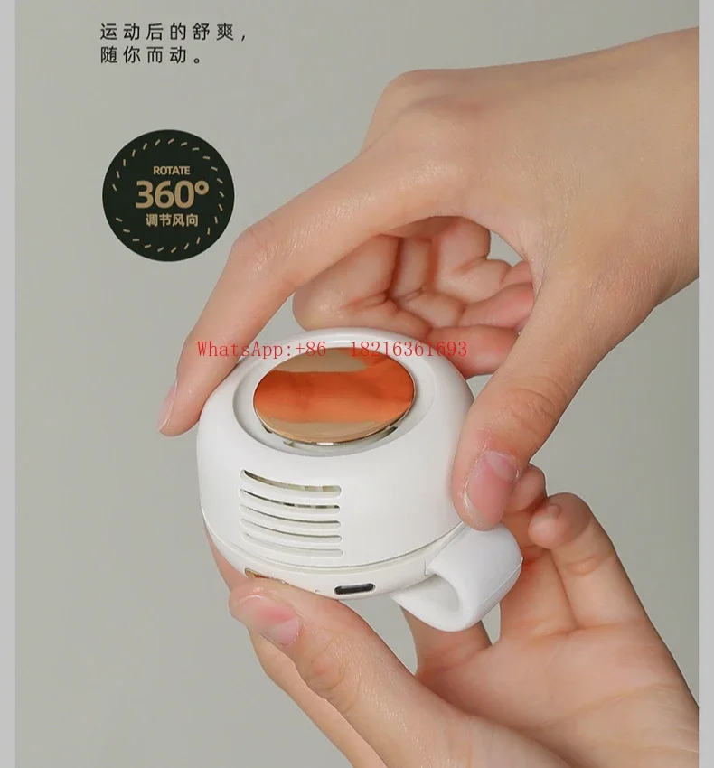 2026GOOD USB Small Fan Clip Collar Hanging Waist Portable Buckle Fan MF019