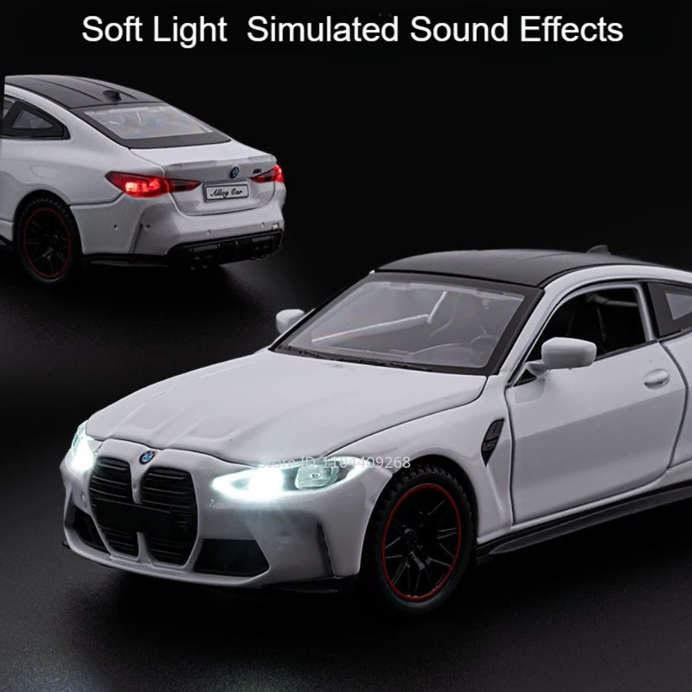 مقياس 1:32 M4 X3M لعبة سيارة نموذج التراجع الموسيقى الخفيفة الأبواب فتح سيارة مصغرة معدنية دييكاست نماذج الاطفال الهدايا التعليمية