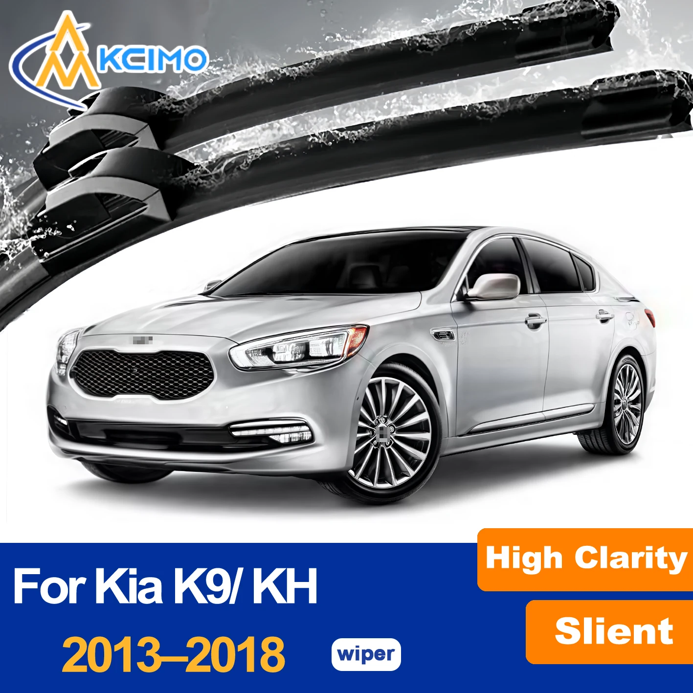 

Front Windshield Wiper Blades For Kia K9/KH 2013–2018 Premium Rubber Replacement All-Weather Rain Wiper Blade Set