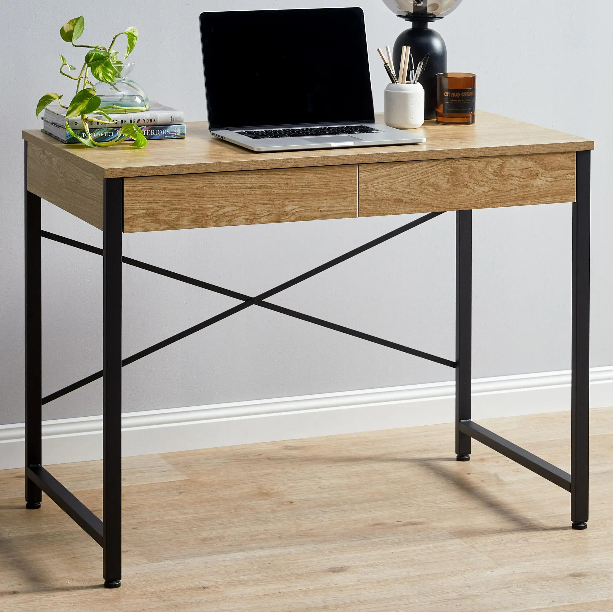 

！@Combohome Modern Simple Style Wooden Office Table Modular Computer Desk Furniture for PC Laptop Study for Home or Office Use