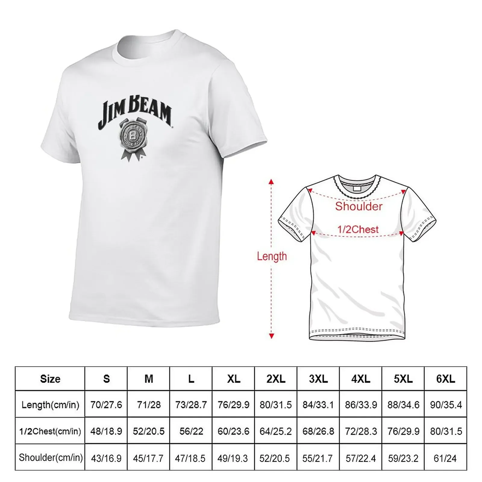 Jim Beam T-Shirt designer shirts summer top oversized graphic tee heavyweight t shirts for men