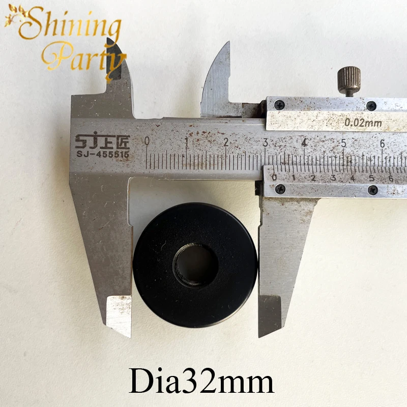 أنبوب معدني مجوف بخيط أنثى Dia32mm، أنبوب أسنان داخلي برؤوس مزدوجة باللون الأسود لملحقات الإضاءة #3