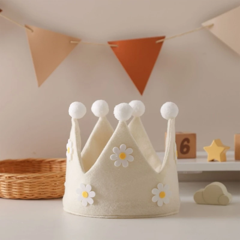 Novo Chapéu Coroa de Margaridas para Bebê, Faixa de Cabelo para Festa de Aniversário de Menino e Menina, Acessório de Fotografia para Bebês de 0 a 3 Anos