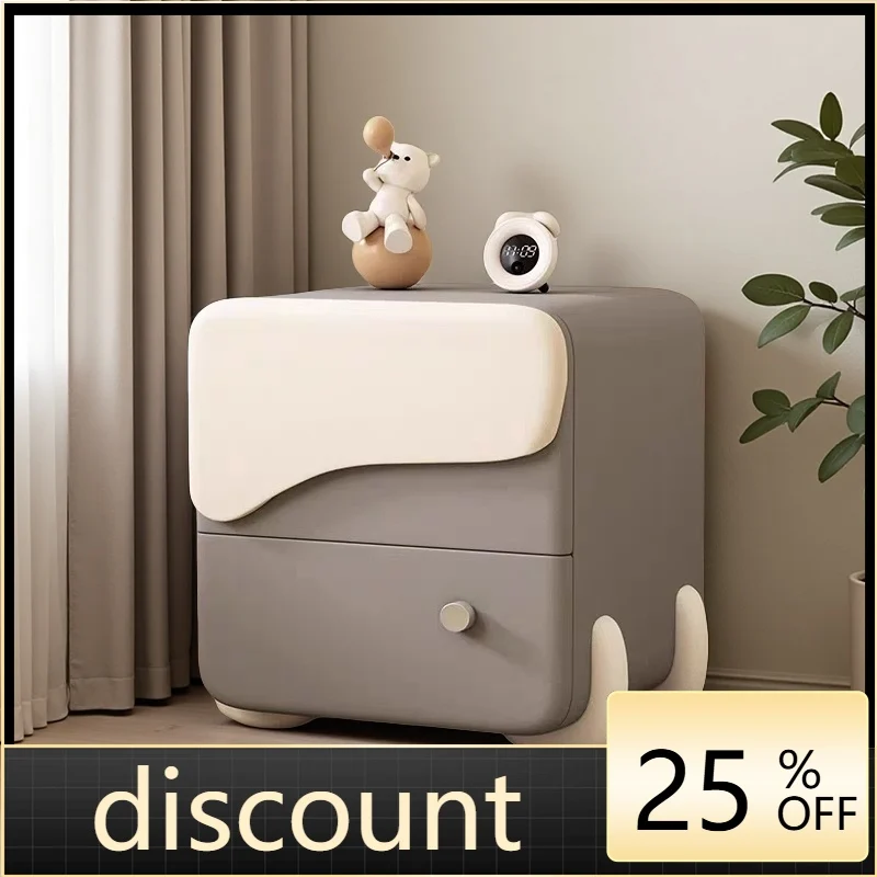 

LTT French cream wind solid wood bedside table simple modern creative small bedroom bedside table