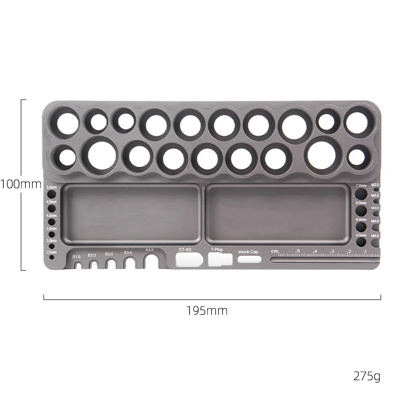 1 PCS Screwdriver Repair Tool Shelf Hex Screwdriver Tool Kit Holder Tool Storage Rack 18 Holes Bracket Wrench for All RC Car II