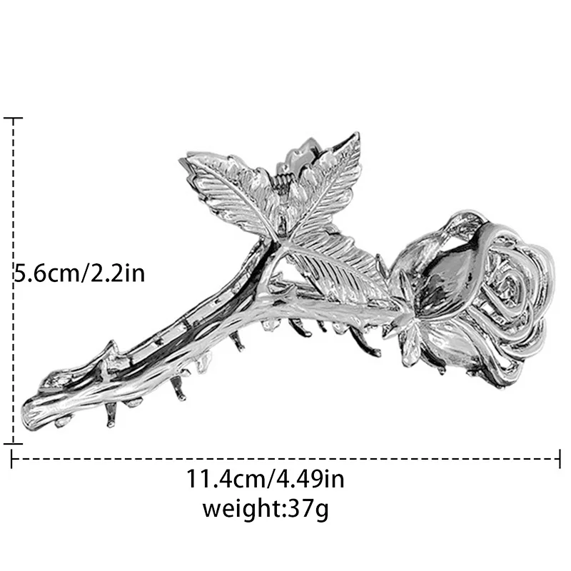 Women Large Metal Rose Floral Metal Hair Claws Ladies Barrettes Hair Clips Girls Hairgrip Hairpins Headwear Hair Accessories