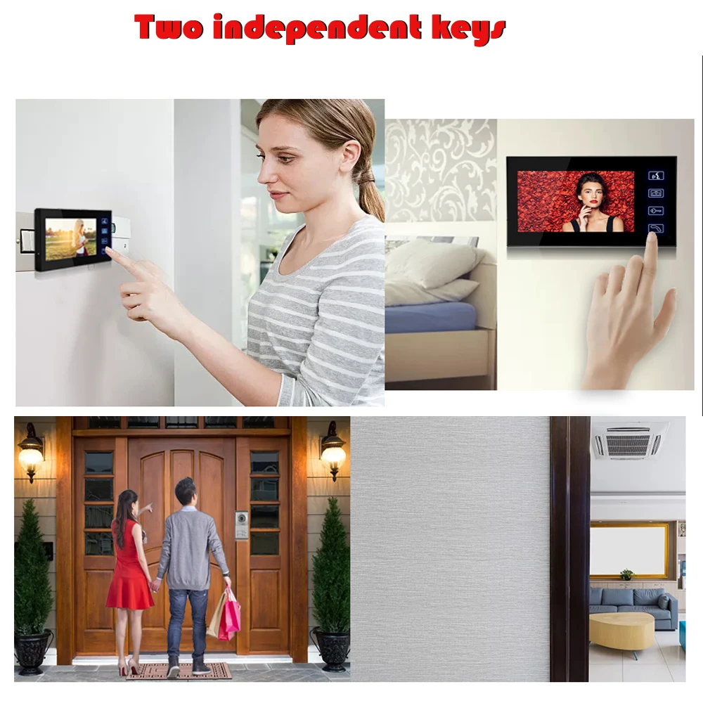 2 Units Apartment Video Intercom System 7\