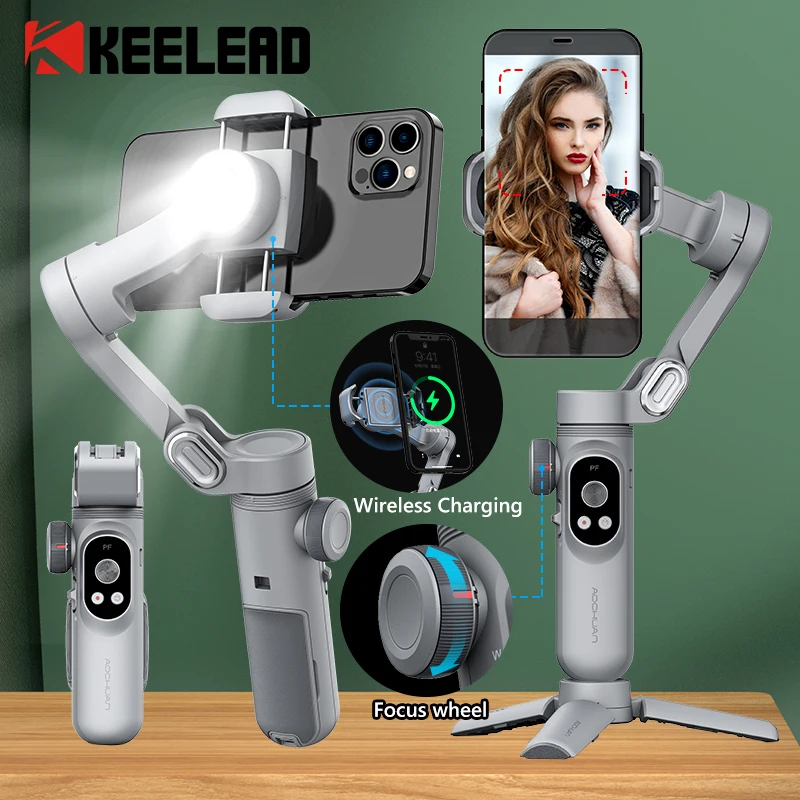 Professional 3 Axis Phone Gimbal Stabilizer for Smartphone iPhone 14 13 12 Pro Max Xs Xiaomi Huawei  Samsung Galaxy S21 onePlus