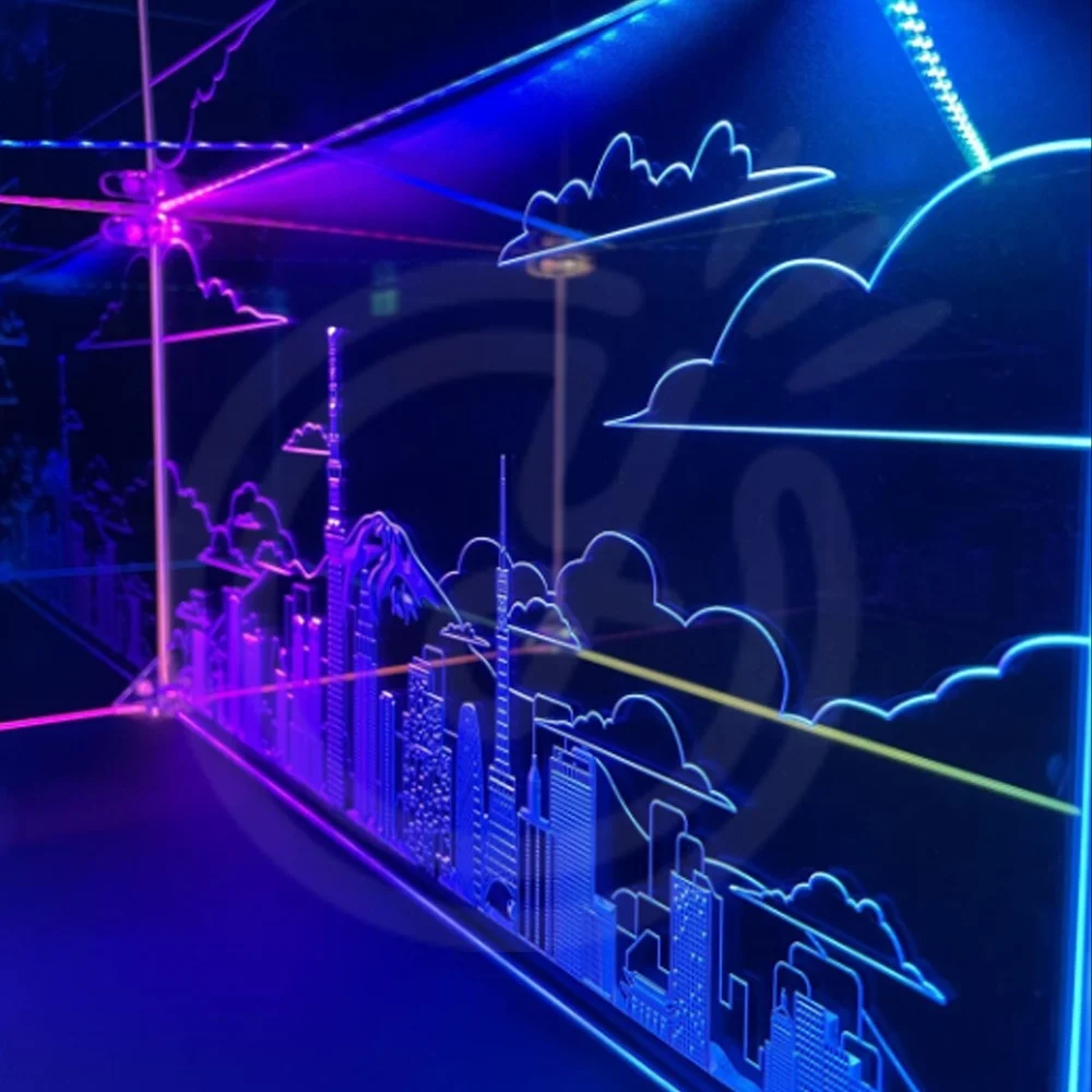 Customized Acrylic Light Box Display Design Personalized Logos Graphics Letters Design Scenario Display Model LED Light Box