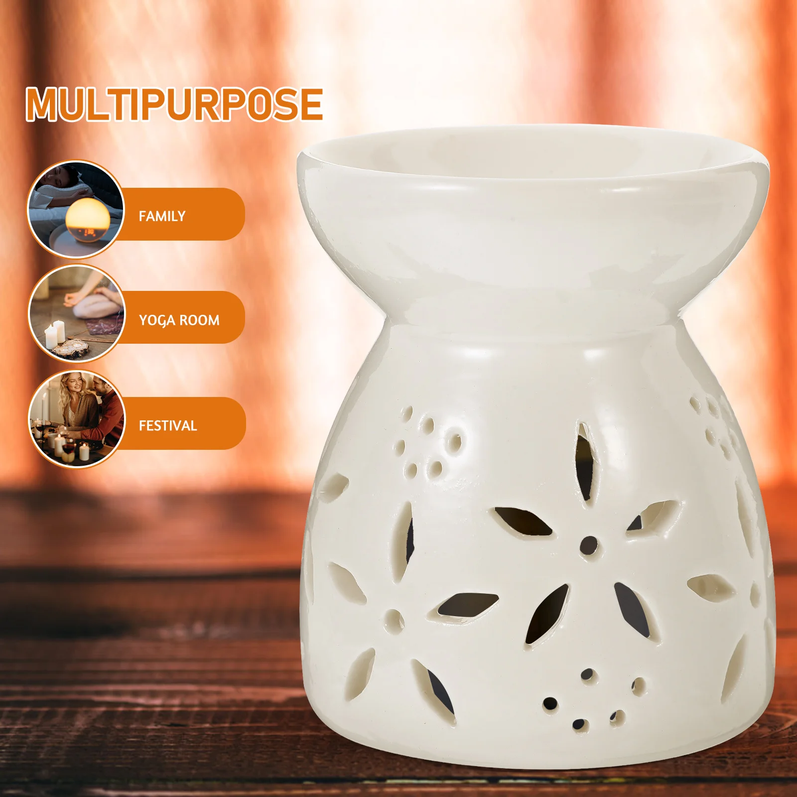 

Ceramic Incense Holder Smooth Surface Simple Design Peace Decor Ceramic Incense Burner Holder for Bedroom