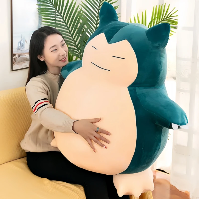 

90 см большой размер Pokemon Snorlax аниме плюшевая кукла Peluche Bolster комната плюшевые украшения детские праздничные подарки
