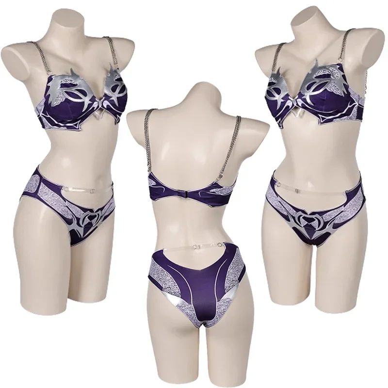 Shadowheart Cosplay Sexy Bikini Outfits Anime Game Balder Gate 3 Roleplay Summer Sexy Swimwear Costume Female Halloween Suits