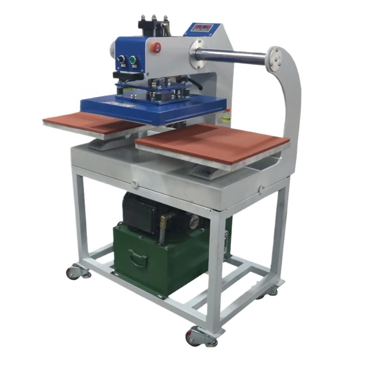 Up-slip hydraulic double-station garment printing machine