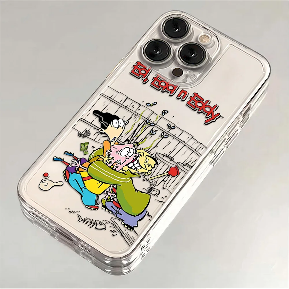 Cartoon E-Ed Edd N Eddy Phone Case For iPhone 17 16e 16 15 14 13 12 11 Mini Air Pro Max X XR XSMax 7 8 Plus Transparent Soft