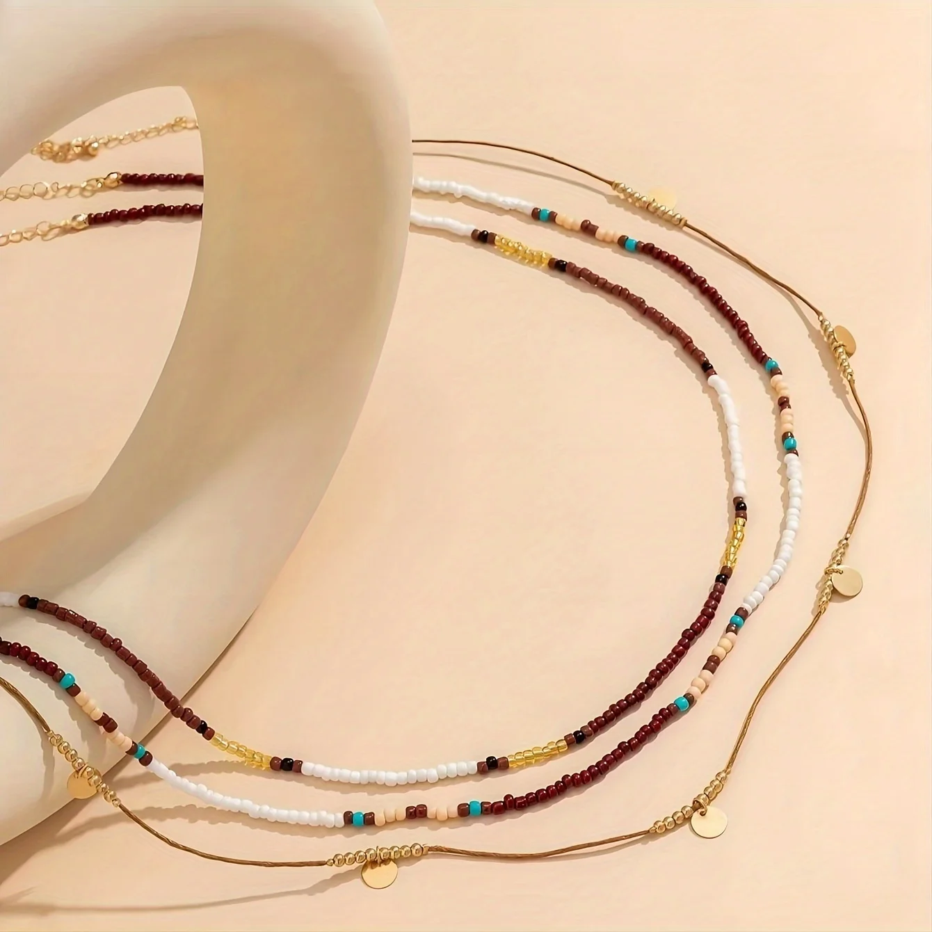 3PCS Bohemian Sexy Bead Vacation Women's Beach Waist Chain