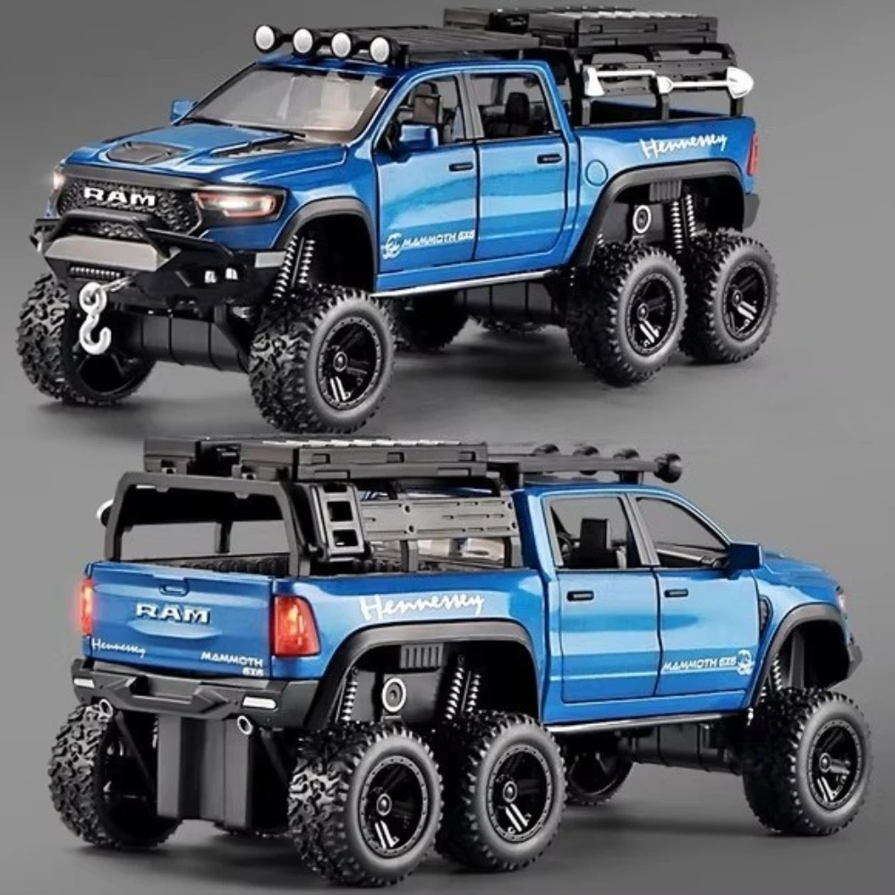 1:32 Mammoth Raptor F150 Legierung Modell Auto Spielzeug Sound Licht Diecast Metall Zurückziehen Off-road Pickup Modelle Sammlung Kinder geschenke