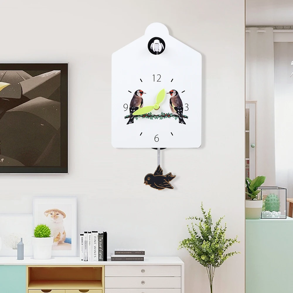 Modern Cuckoo Wall Clock Fashion Creative Pendulum Clocks Bird House Cuckoo Wall Clock For Living Room Kitchen