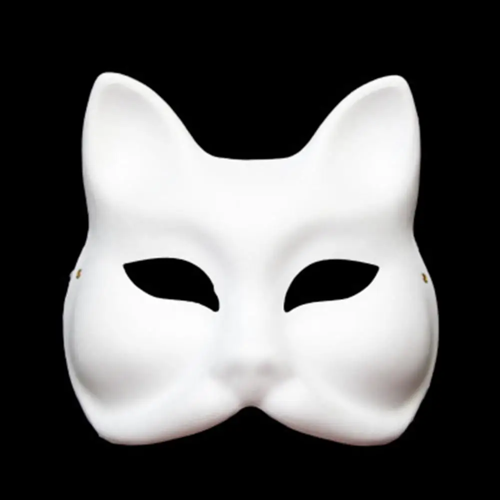 Diy Painting Masque Diy Painting Fox Masque for Carnival Party Ball Masquerade Halloween Costume Shape Face Cushion with Elastic