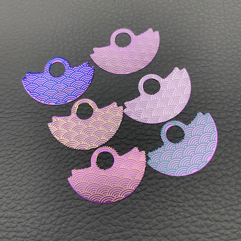 Purple Automatic Hammer Rotor Patch and UP Sticker Fit NH35 NH36 4R 7S Movement Oscillating Weight Rotor Patch Guard Parts Gifts