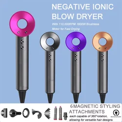 Bladeless Hair Dryer Universal Diffuser Professional 220V Electric Hair Dryer Free Shipping Super Negative Ion 5 in 1 Hair Dryer