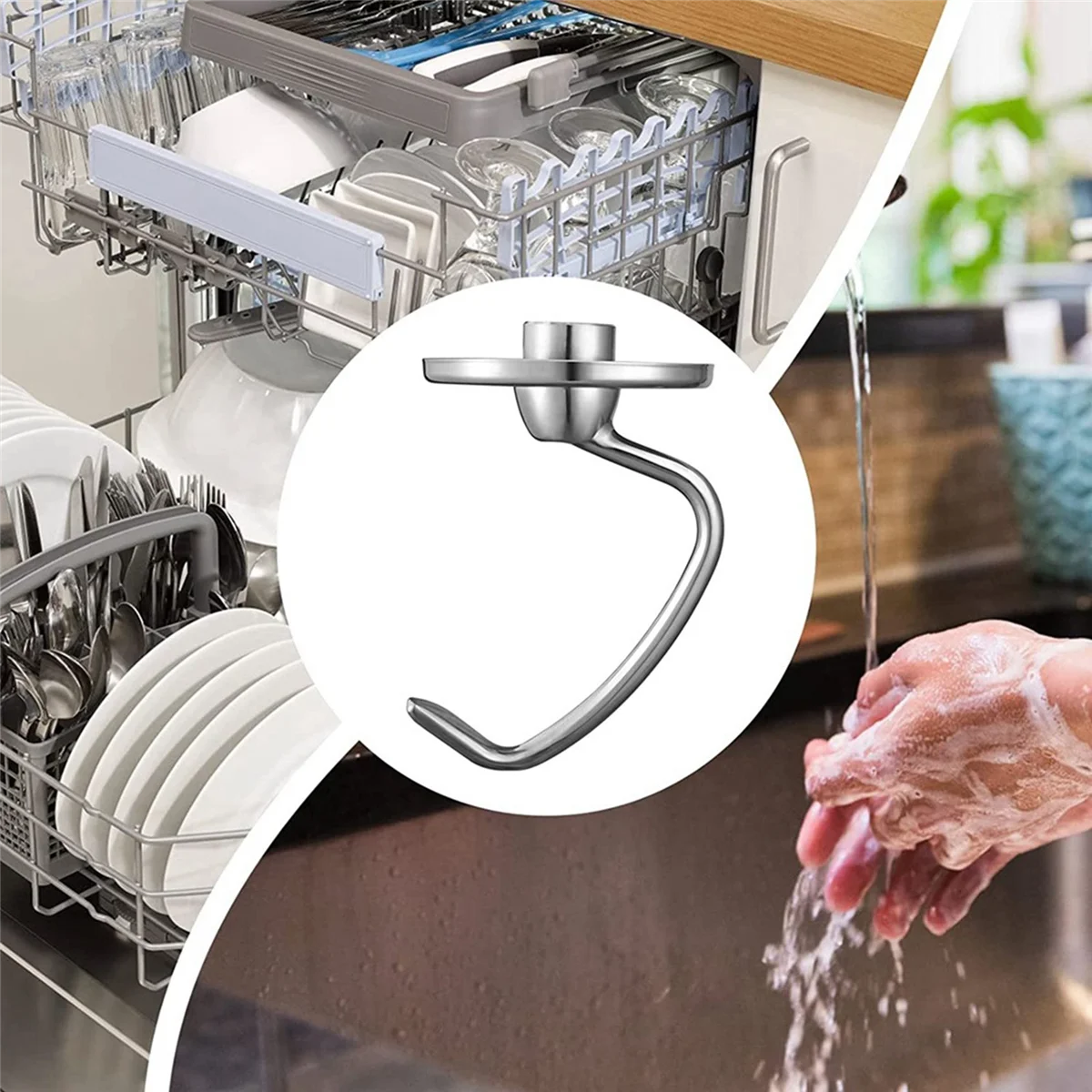 

Крючок для теста из нержавеющей стали для миксера KitchenAid на 4,5-5 литров с наклонной головкой, запасные части, крючки для хлеба B20