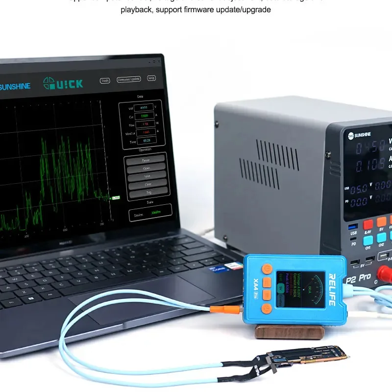 

RELIFE XA4 Pro One-touch Power Cable USB + Type-C ,2-inch HD Display,Data Storage and Playback Support IP8G-16PM Repair Tools