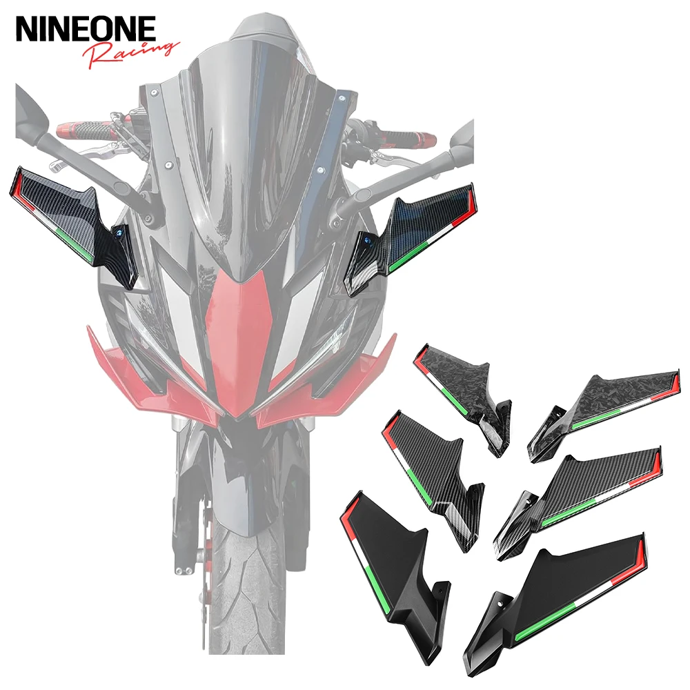 

Универсальные фиксированные ветровые крылья, аэродинамический передний обтекатель, спойлер, крылышки для Ninja 250 400 ZX-6R ZX-10R Ninja 650 Ninja 1000 CBR650R