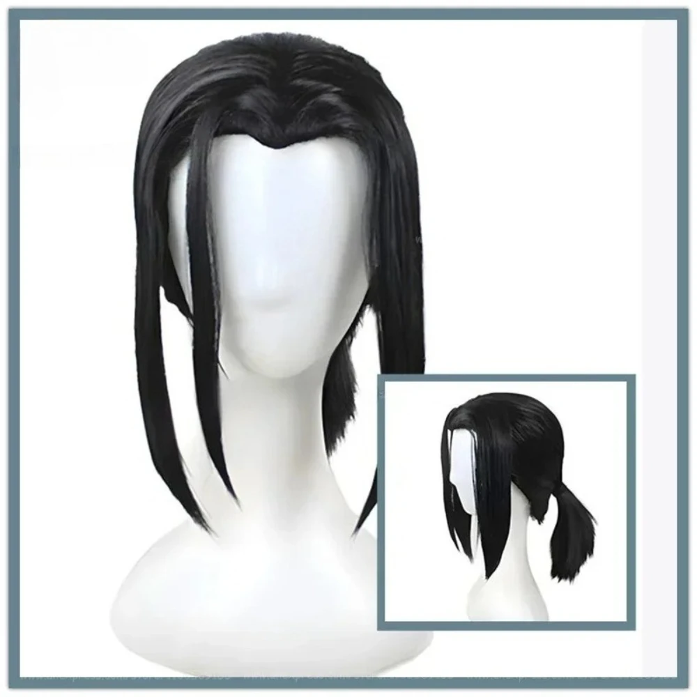 Heat Resistant Hair Halloween Party Cosplay Anime Wigs Anime Mori Ogai Synthetic Unisex Black Middle Part Wig