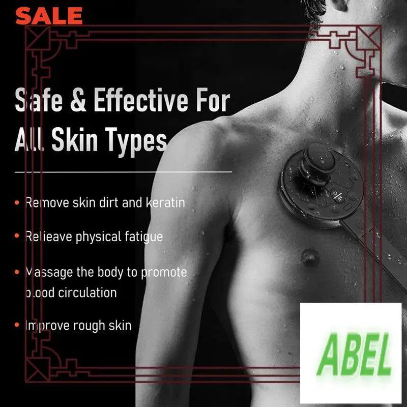 

KB-Вибрационный скребок для спины с выдвижной ручкой, перезаряжаемая силиконовая щетка для тела, бытовая щетка для ванны