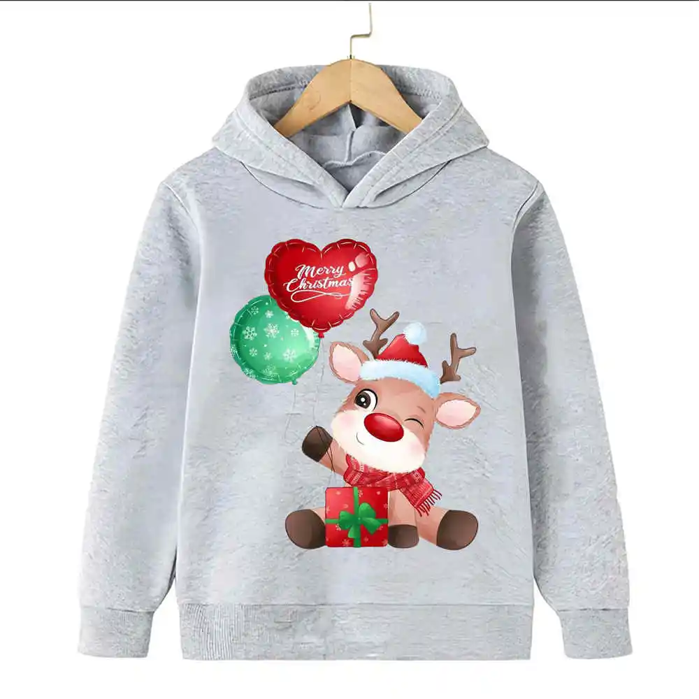 

Children's hoodies Fun Deer Christmas holiday patterns for kids Christmas gifts Spring fall pullover hoodie pants