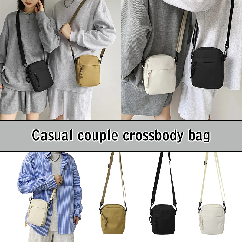 New Mens Crossbody Bag Leisure and Minimalist Bag Men's Nylon Single Shoulder Bag Casual Simple Mobile Phone Bag