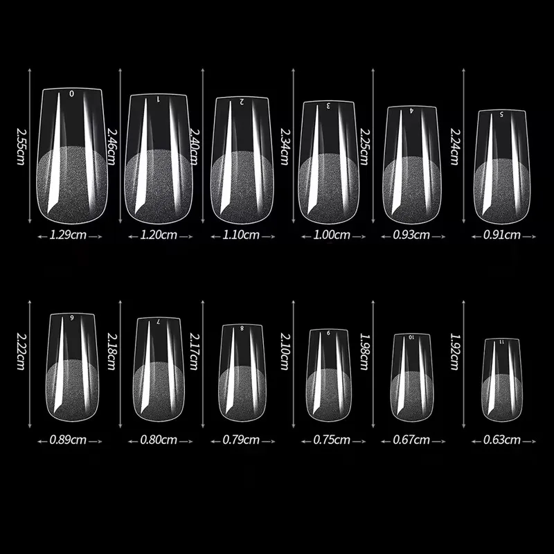600 Stücke Volle Abdeckung Drücken Auf Nagelspitzen Stiletto Mandel Quadrat Sarg Französisch Falsche Gefälschte Soak Off Gel Nagelverlängerungsspitzen Kapsel – Detail 2