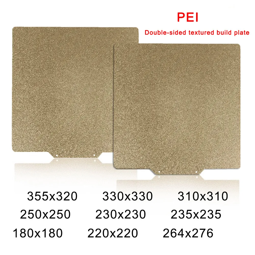 

PEI Double Side Textured Build Plate 180/235/250/257/310/330mm PEI Plate For Bambulab/Ender-3 K1/Kobra S1/QIDI Plus 4 X-Max 3