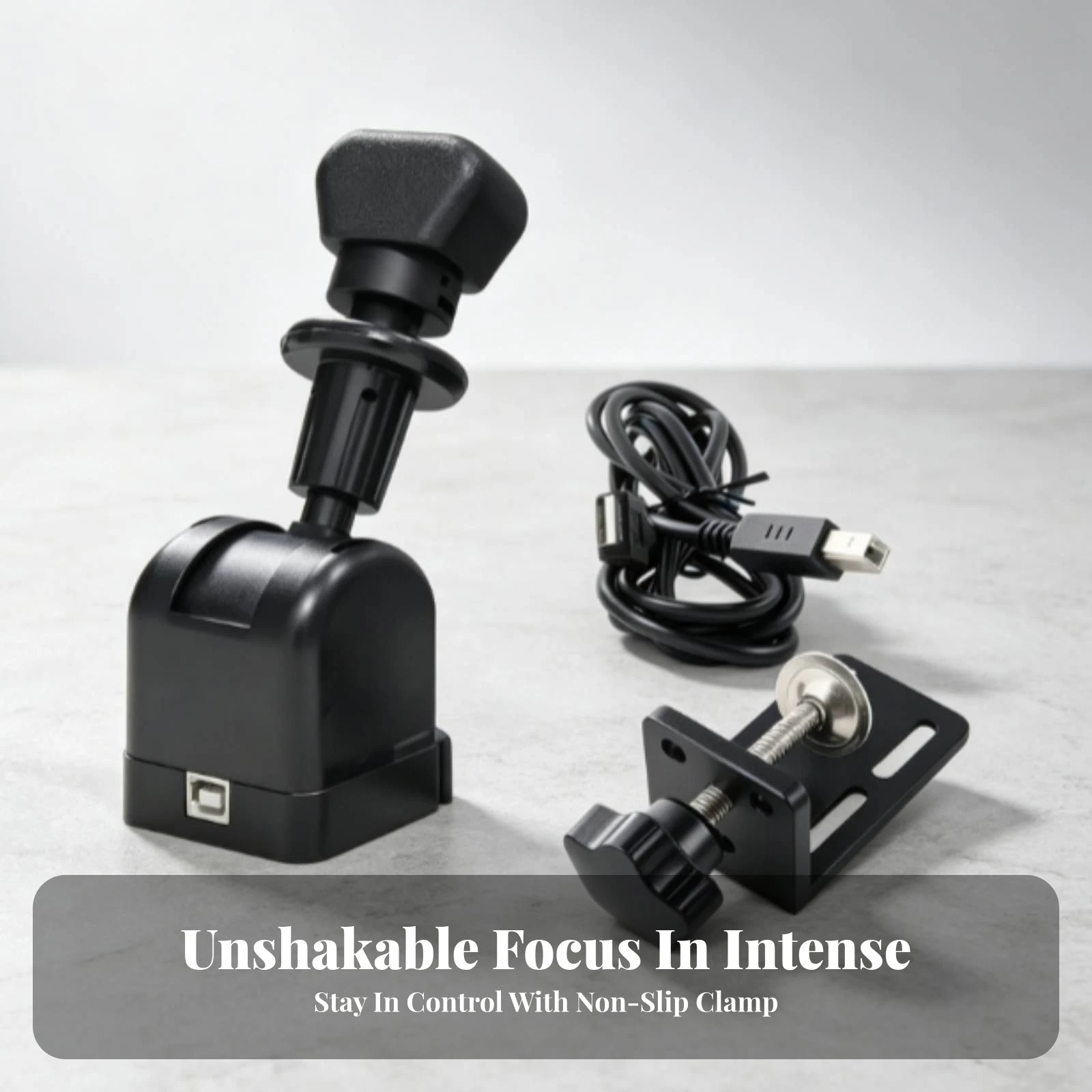 PC Handbrake with Desktop Bracket Plug-and-Play USB Handbrake with Clamp E-Brake Realistic Hardware Wired for Truck Simulator