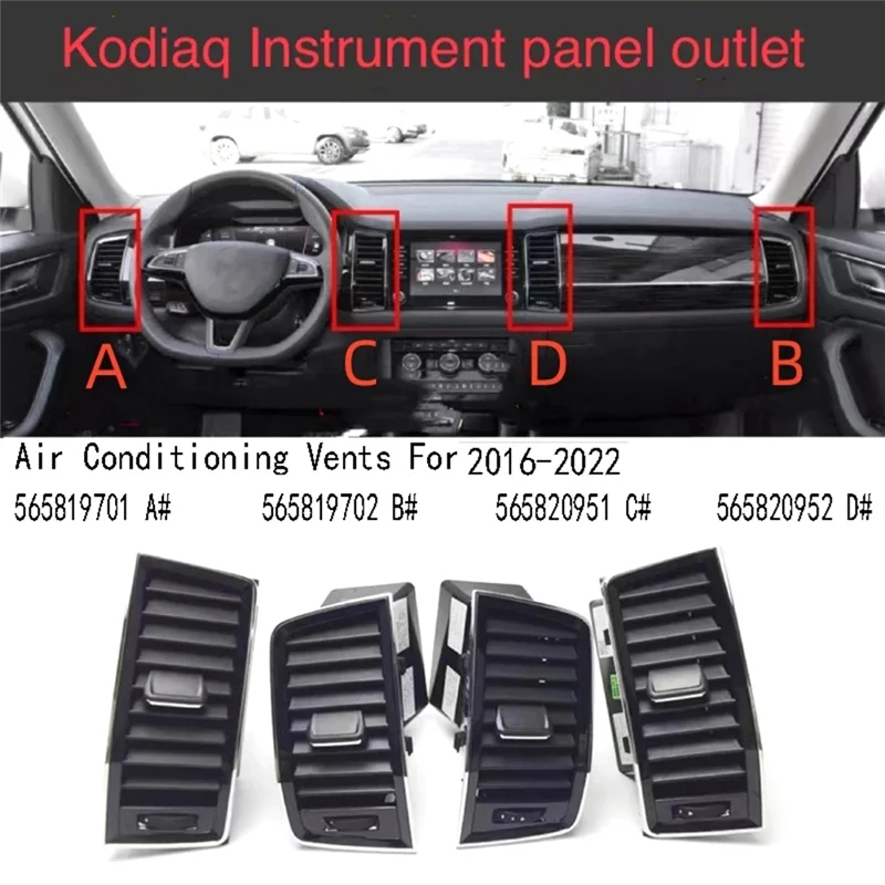 

Точная приборная панель, выход для кондиционера, вентиляционные отверстия для Skoda Kodiaq 2016-2022